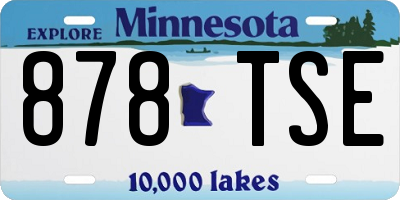 MN license plate 878TSE