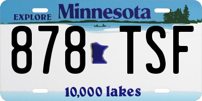 MN license plate 878TSF