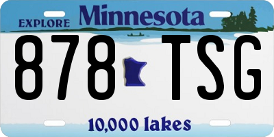 MN license plate 878TSG