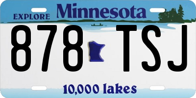 MN license plate 878TSJ