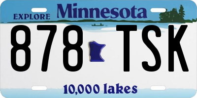 MN license plate 878TSK