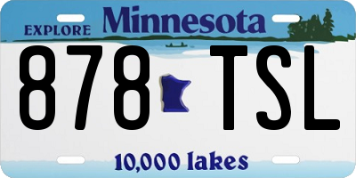 MN license plate 878TSL