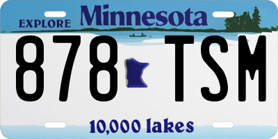 MN license plate 878TSM