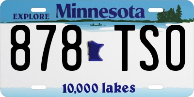 MN license plate 878TSO