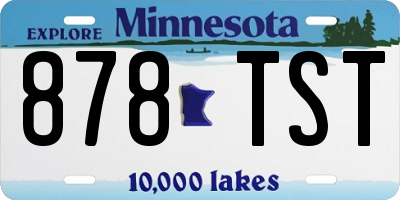 MN license plate 878TST