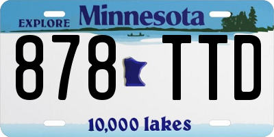 MN license plate 878TTD