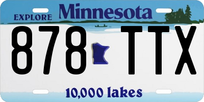 MN license plate 878TTX