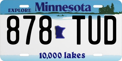 MN license plate 878TUD