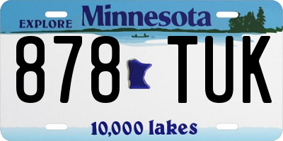 MN license plate 878TUK