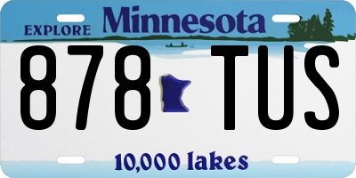 MN license plate 878TUS