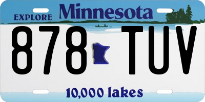 MN license plate 878TUV