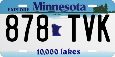 MN license plate 878TVK
