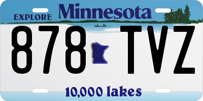 MN license plate 878TVZ