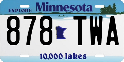 MN license plate 878TWA