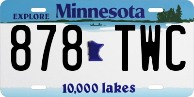 MN license plate 878TWC