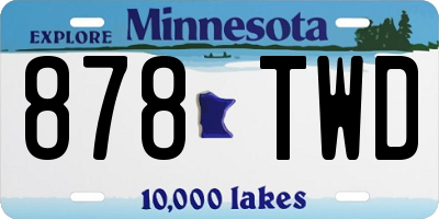 MN license plate 878TWD