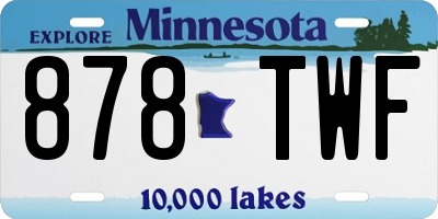 MN license plate 878TWF