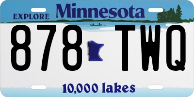 MN license plate 878TWQ