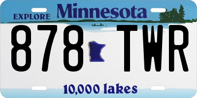 MN license plate 878TWR