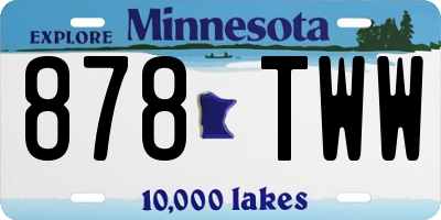MN license plate 878TWW
