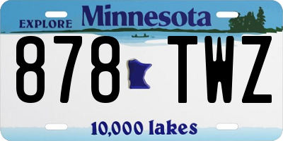 MN license plate 878TWZ