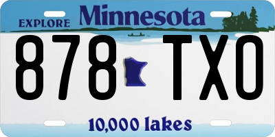 MN license plate 878TXO