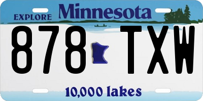 MN license plate 878TXW