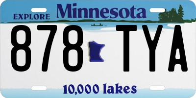 MN license plate 878TYA