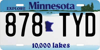 MN license plate 878TYD