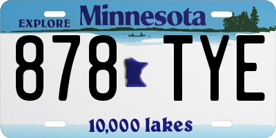 MN license plate 878TYE