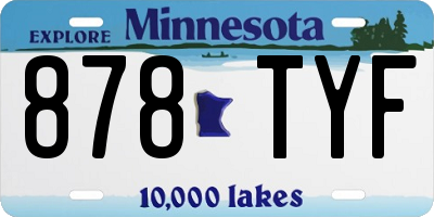MN license plate 878TYF