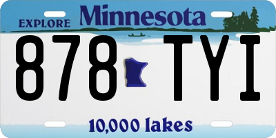 MN license plate 878TYI