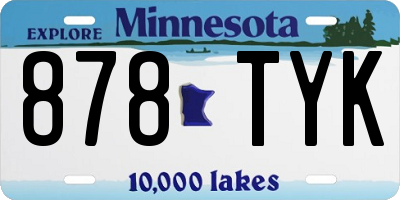 MN license plate 878TYK