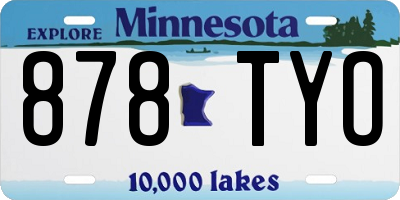 MN license plate 878TYO