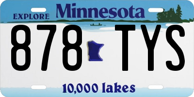 MN license plate 878TYS