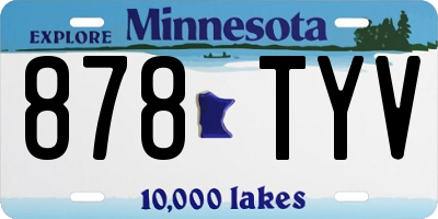 MN license plate 878TYV