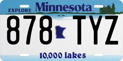 MN license plate 878TYZ