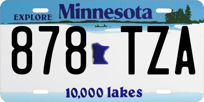 MN license plate 878TZA