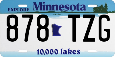 MN license plate 878TZG