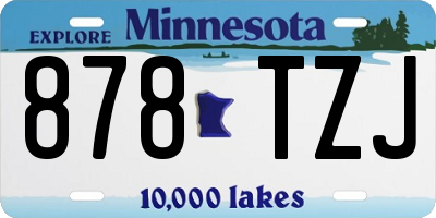 MN license plate 878TZJ