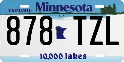 MN license plate 878TZL