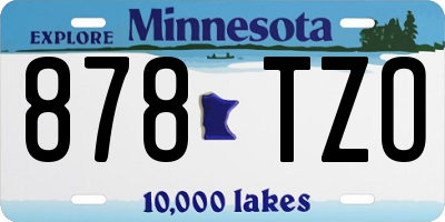 MN license plate 878TZO