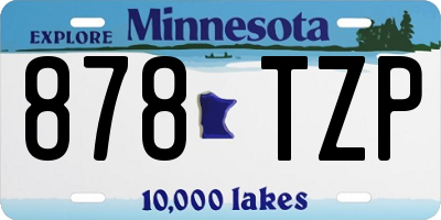 MN license plate 878TZP