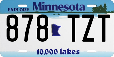MN license plate 878TZT