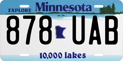 MN license plate 878UAB