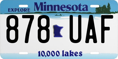 MN license plate 878UAF