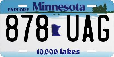 MN license plate 878UAG