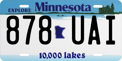 MN license plate 878UAI