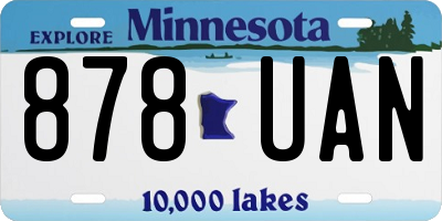 MN license plate 878UAN