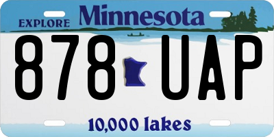 MN license plate 878UAP